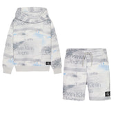 CKJ Boys AOP TV Print Hoodie & Jogger Shorts